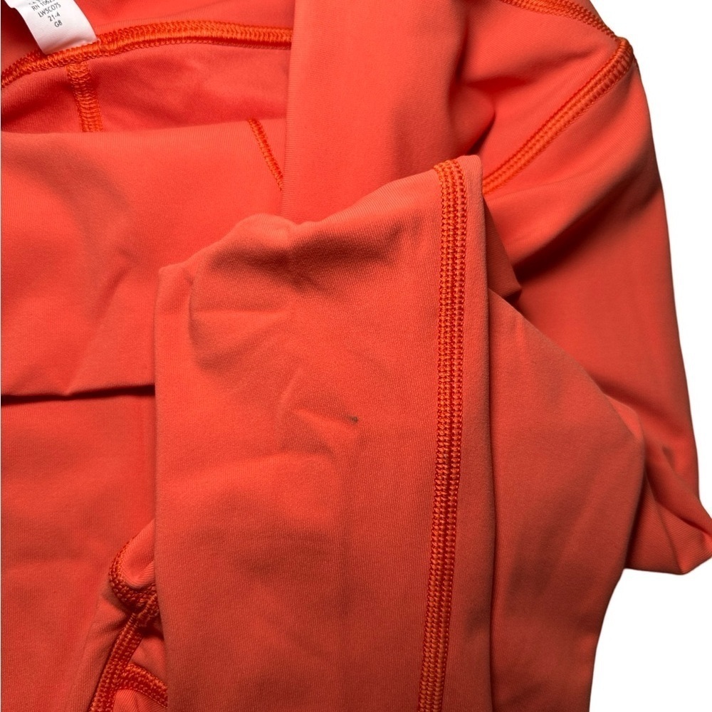 lululemon Wunder Under 25” Orange Leggings Size 6 - Picture 6 of 6